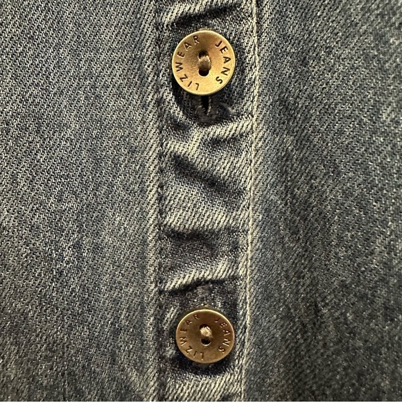 Liz Claiborne Blue Button Down Shirt - Picture 3 of 8